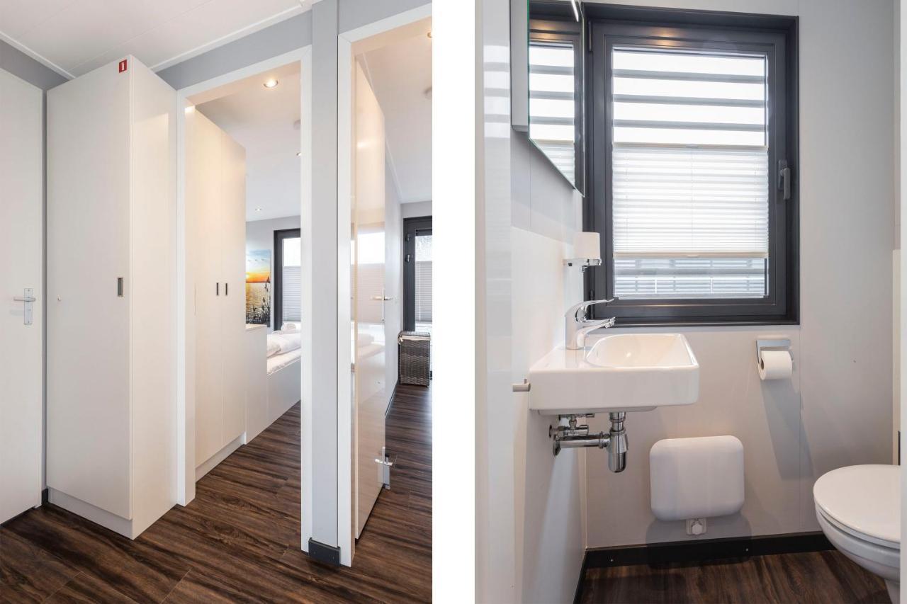 Welcome In - Houseboat 'Elysium' Met Eigen Aanlegsteiger Sneek - Offingawier エクステリア 写真